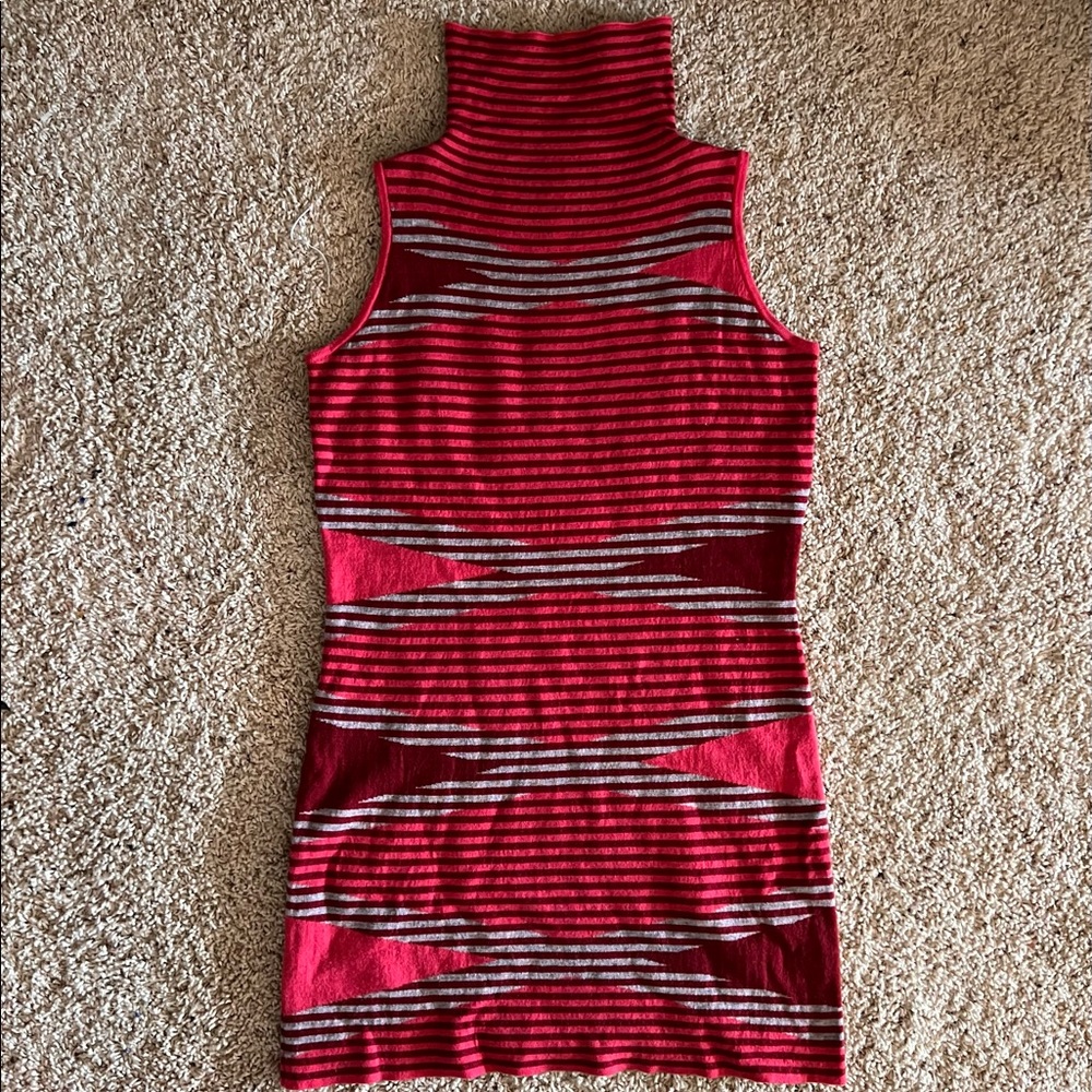 Sleeveless Turtleneck Sweater Dress